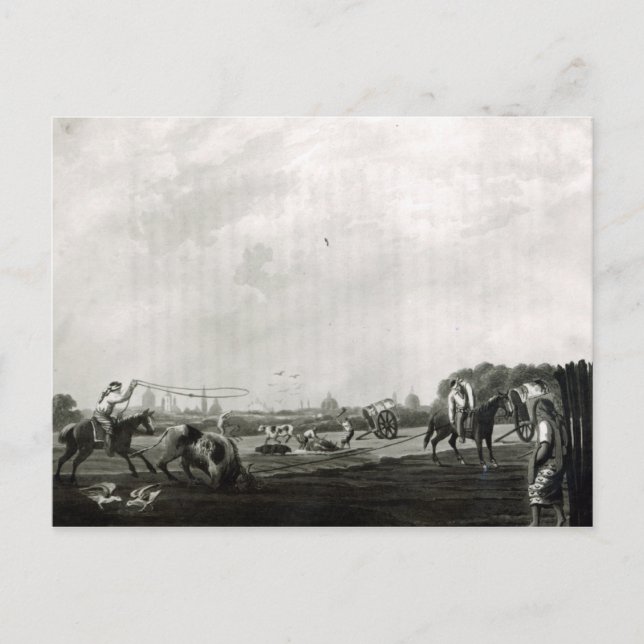 Postal Matadero del Sur grabado por Maile y (Anverso)