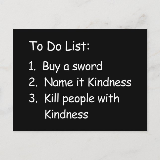 Postal Matar A La Gente Con Amabilidad (Anverso)