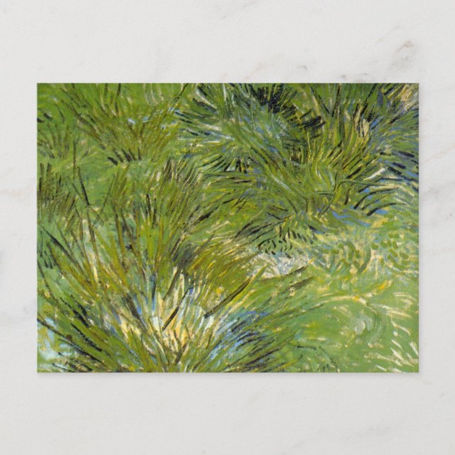 Postal Matas de hierba de Vincent van Gogh (Anverso)