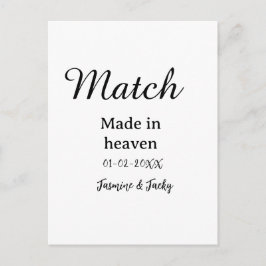 Postal Match made in heaven add name date simple calligra