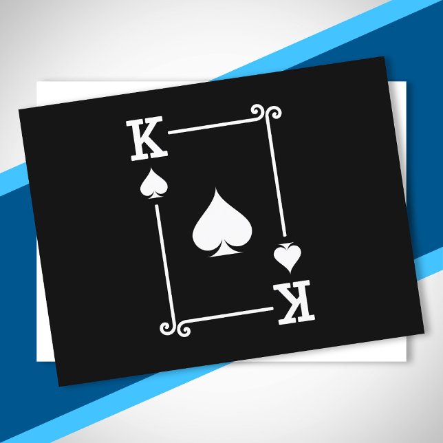 Postal Matching King Spades Suit Playing Cards Modern (Subido por el creador)
