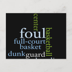 Postal Mate de palabras: Juego de baloncesto de campeones
