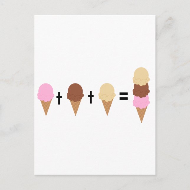 Postal Matemática de helados (Anverso)