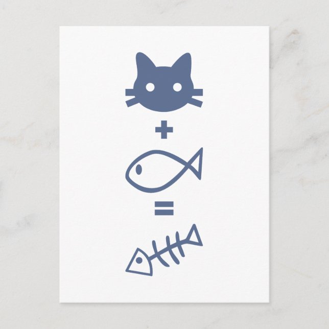 Postal Matemática del gato (Anverso)