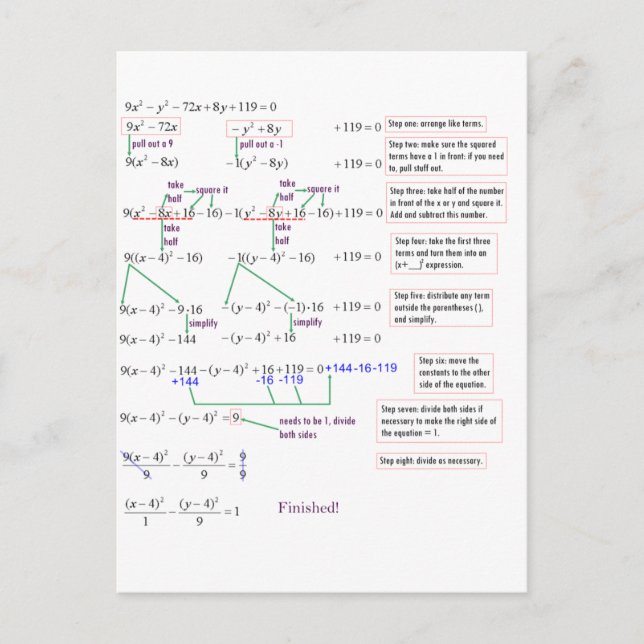 Postal Matemáticas (Anverso)
