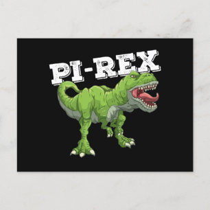 Postal Matemáticas de Dinosaurio Pi Rex Day
