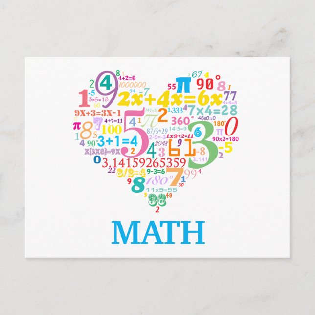 Postal Matemáticas del Corazón (Anverso)