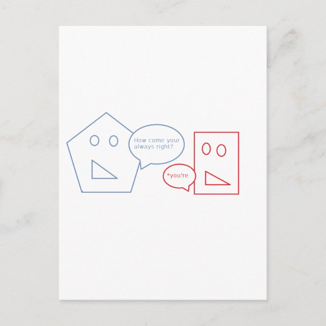 Postal Matemáticas e inglés poun (Anverso)