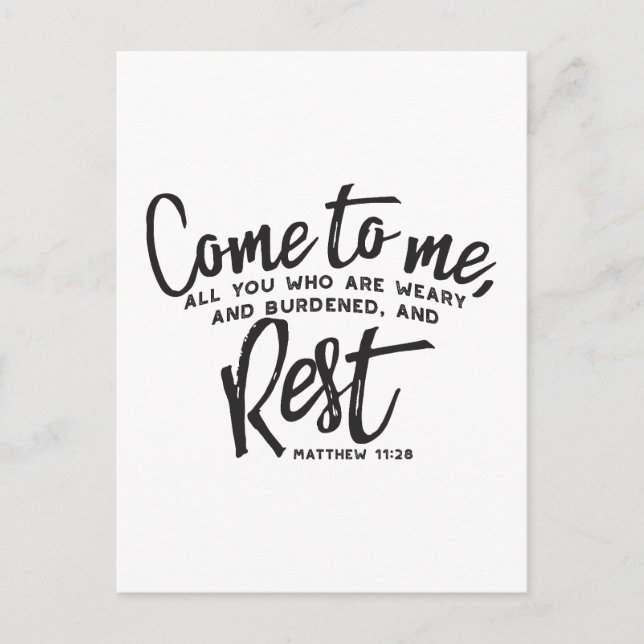 Postal Mateo 11 Verso de la Biblia (Anverso)