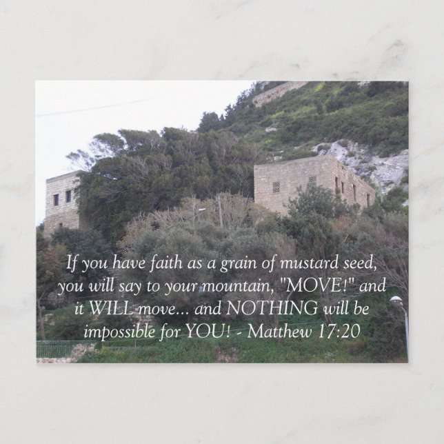 Postal Mateo 17:20 (Anverso)