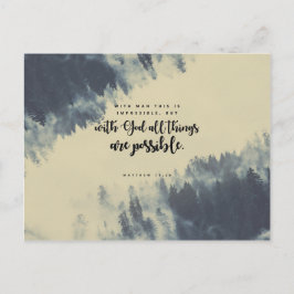 Postal Mateo 19:26 - Con Dios todas las cosas son posible