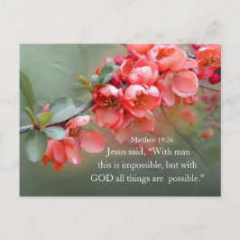 Postal Mateo 19:26 Con DIOS, todas las cosas son posibles