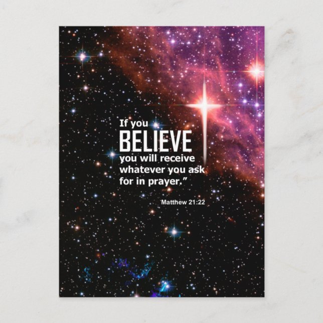 Postal Mateo 21:22 (Anverso)