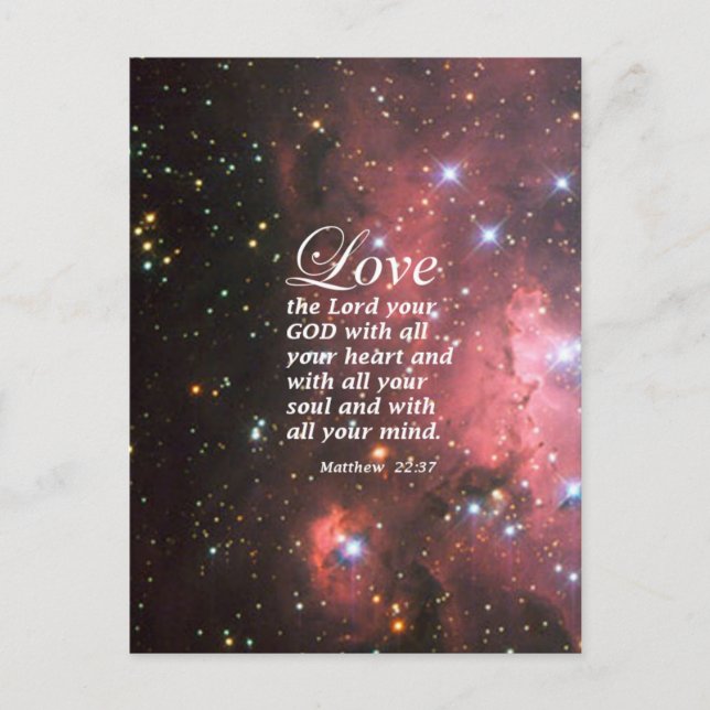 Postal Mateo 22:37 (Anverso)