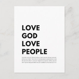 Postal Mateo 22:37-40 Ama a Dios a la gente