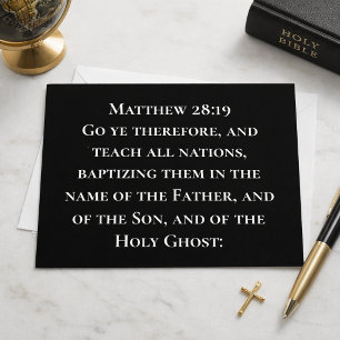 Postal Mateo 28 19 Enseñar a todas las naciones misiones 