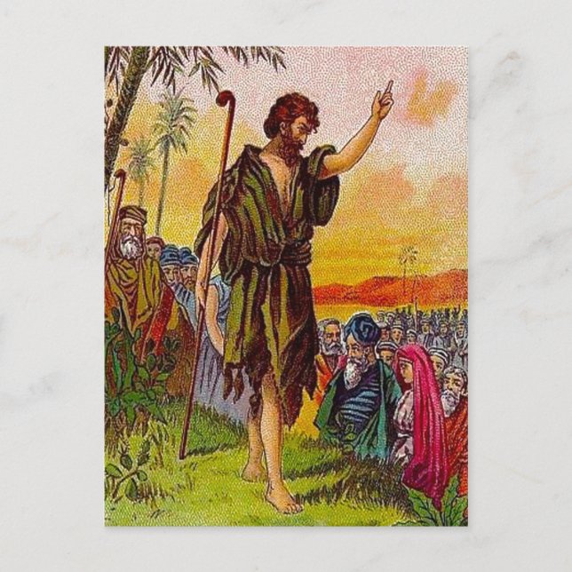 Postal Mateo 3:1-6 Postcard Repentino (Anverso)
