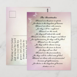 Postal Mateo 5:3-10 Bestias Sermón en el Monte