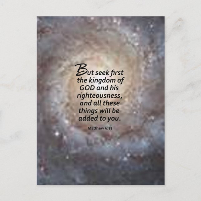 Postal Mateo 6:33 (Anverso)