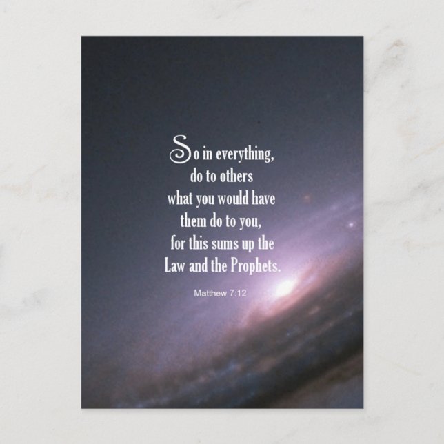 Postal Mateo 7:12 (Anverso)