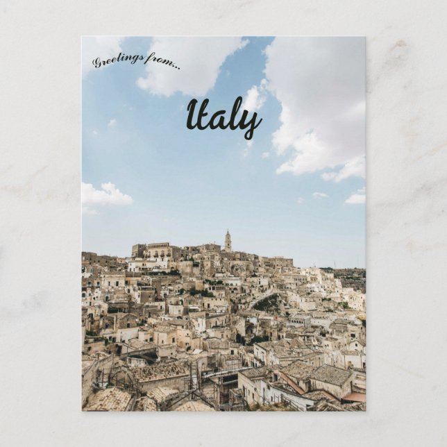 Postal Matera Italia (Anverso)