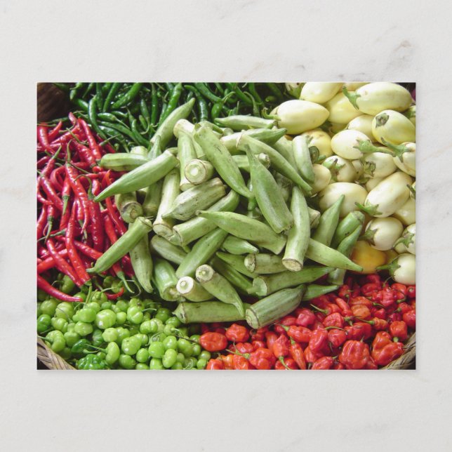 Postal Material de primera - pimientas de chile africanas (Anverso)