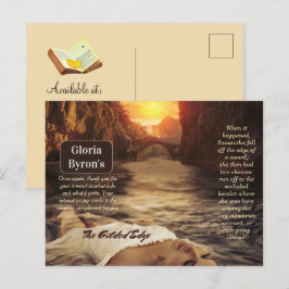 Postal Material promocional del autor dorado