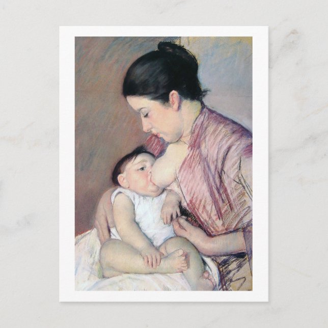 Postal Maternidad, Mary Cassatt (Anverso)