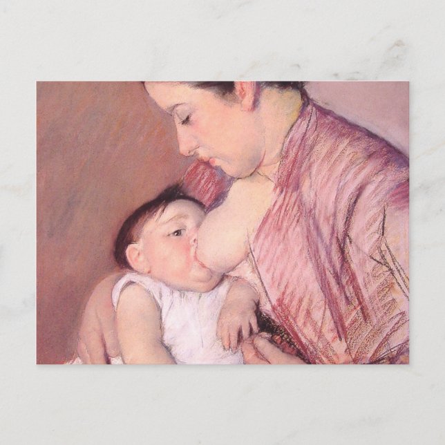 Postal Maternidad, Mary Cassatt, 1890 (Anverso)