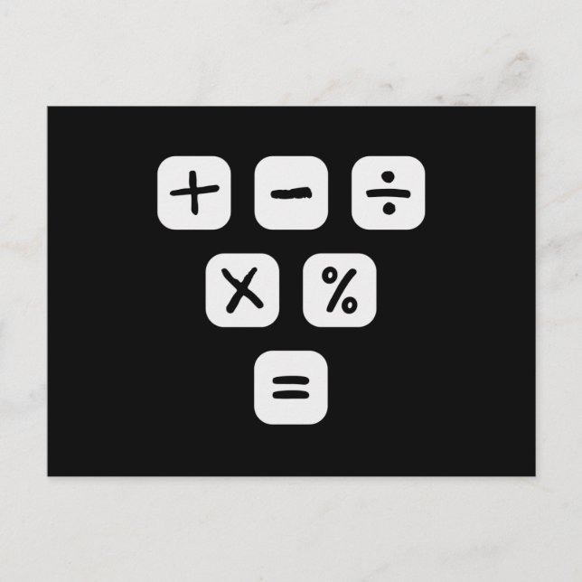 Postal Math Symbols mathematical Signs Maths (Anverso)