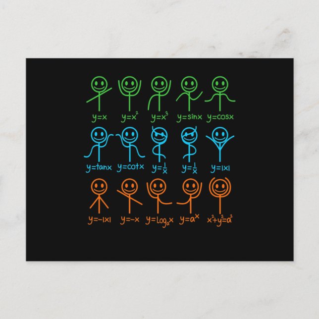 Postal Math Teacher Dance Ecuación matemáticas (Anverso)