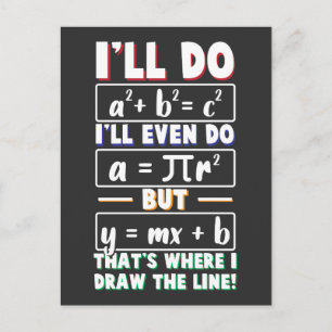 Postal Math Teacher geek matemáticas Nerd Formula pi day