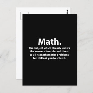 Postal Math Typography Funny Math