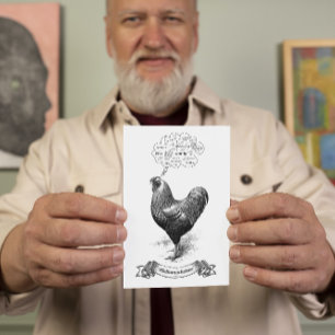 Postal Mathemachicken Funny Math Chicken Pun Chiste