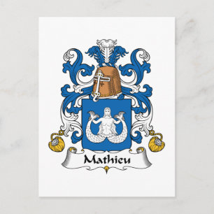 Postal Mathieu Family Crest