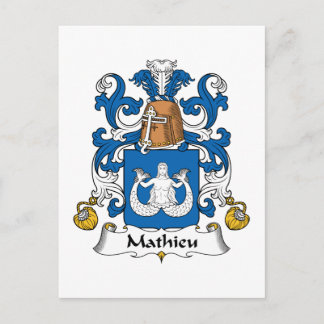 Postal Mathieu Family Crest