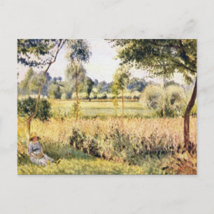 Postal Matin a Eragny de Camille Pissarro
