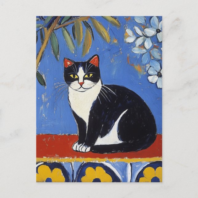 Postal Matisse Black Cat Vintage Postcard (Anverso)