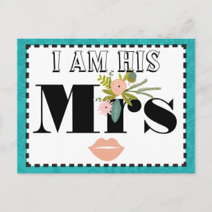 Postal Matrimonio de Damasco de Chartreuse Turquesa Moder