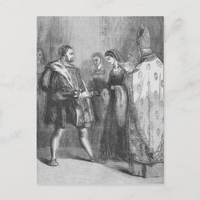 Postal Matrimonio de Enrique VIII y Catherine Parr (Anverso)