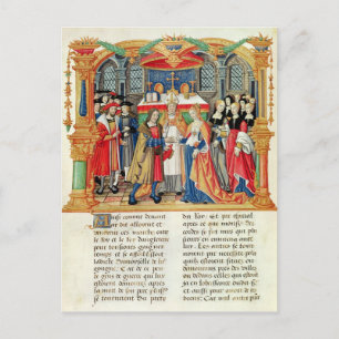 Postal Matrimonio de María de Borgoña y Maximiliano I