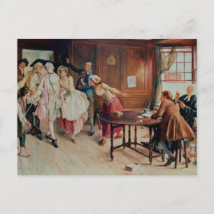 Postal Matrimonio en Fleet Street, 1898 (aceite sobre lie