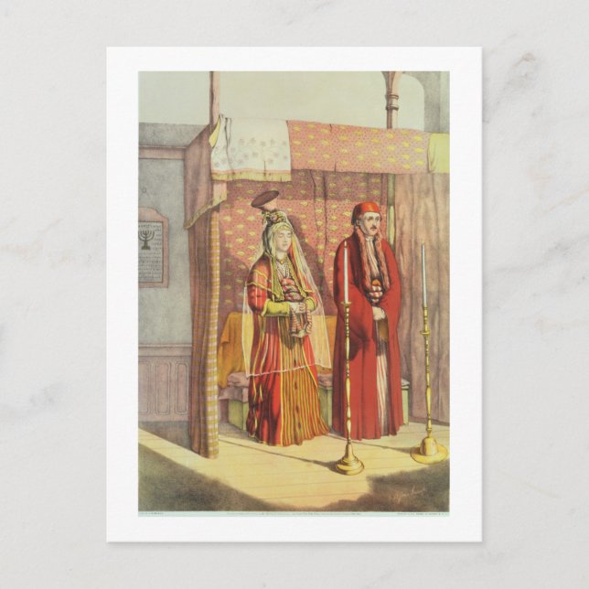Postal Matrimonio judío, grabado por Charles Parsons, 18  (Anverso)