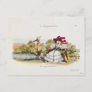 Postal Matrimonio por libro