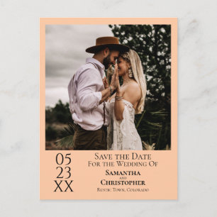 Postal Matrimonio simple de Naranja de paginación Guardar