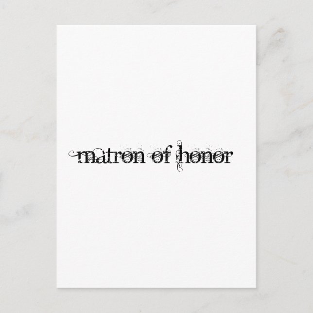 Postal Matrón de honor (Anverso)