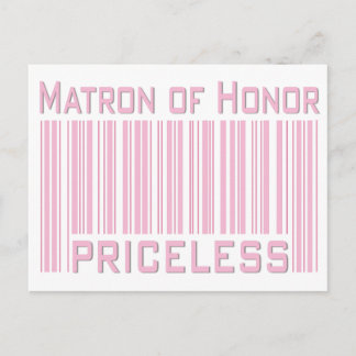 Postal Matrón de honor invalorable