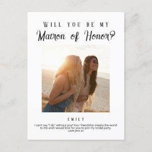 Postal Matrón de propuesta de honor, periódico Personaliz
