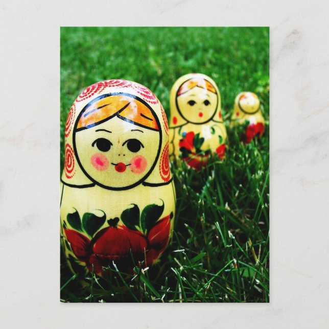 Postal Matryoshka Arte Popular Ucraniano (Anverso)