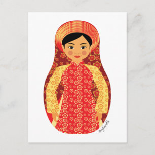 Postal Matryoshka de fuego vietnamita